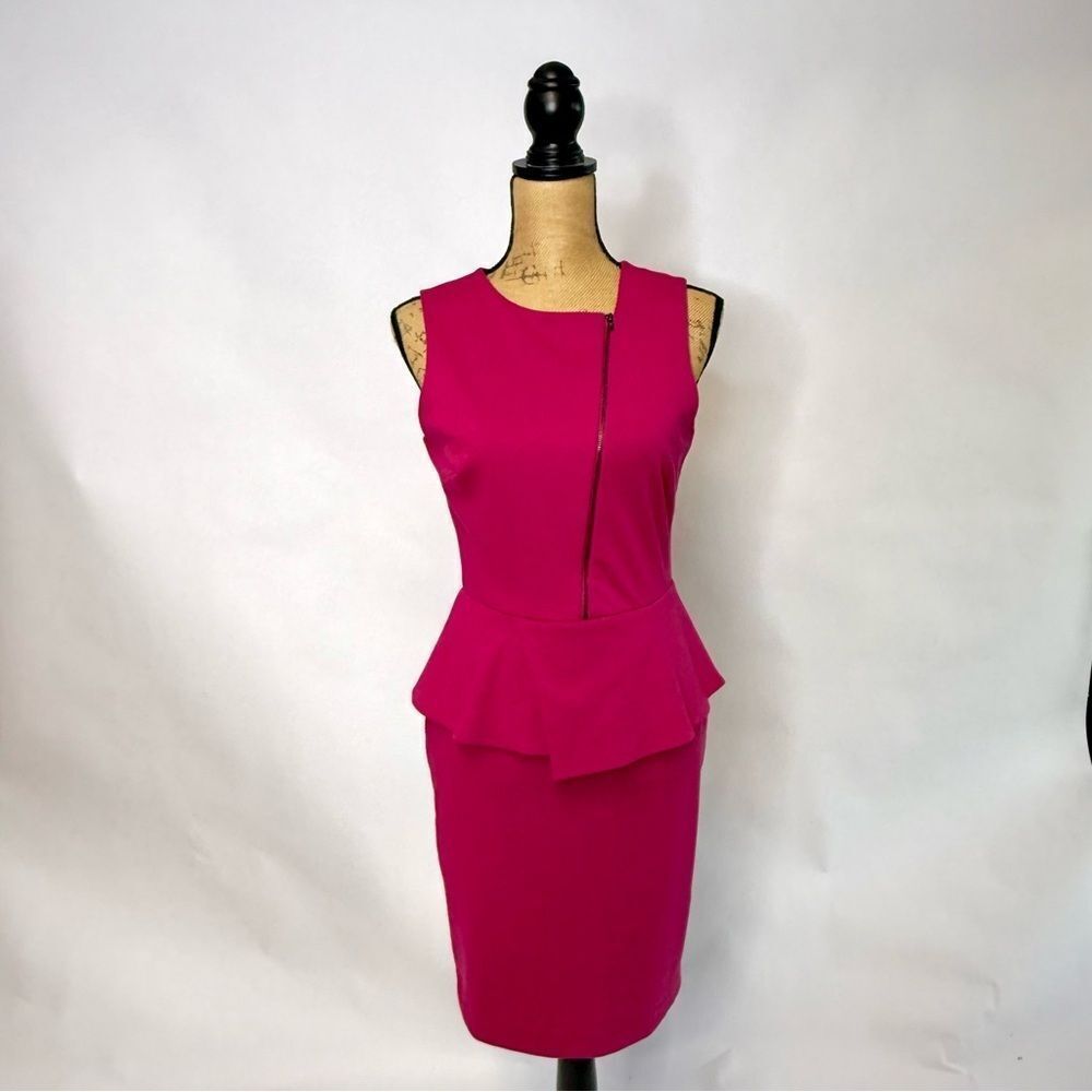 Banana Republic Fuchsia Peplum Sheath Dress - Size 4